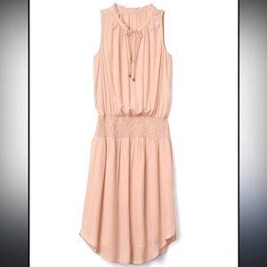 GAP dress - Peachy Pink Ruffled Smocked Waist Keyhole Sleeveless